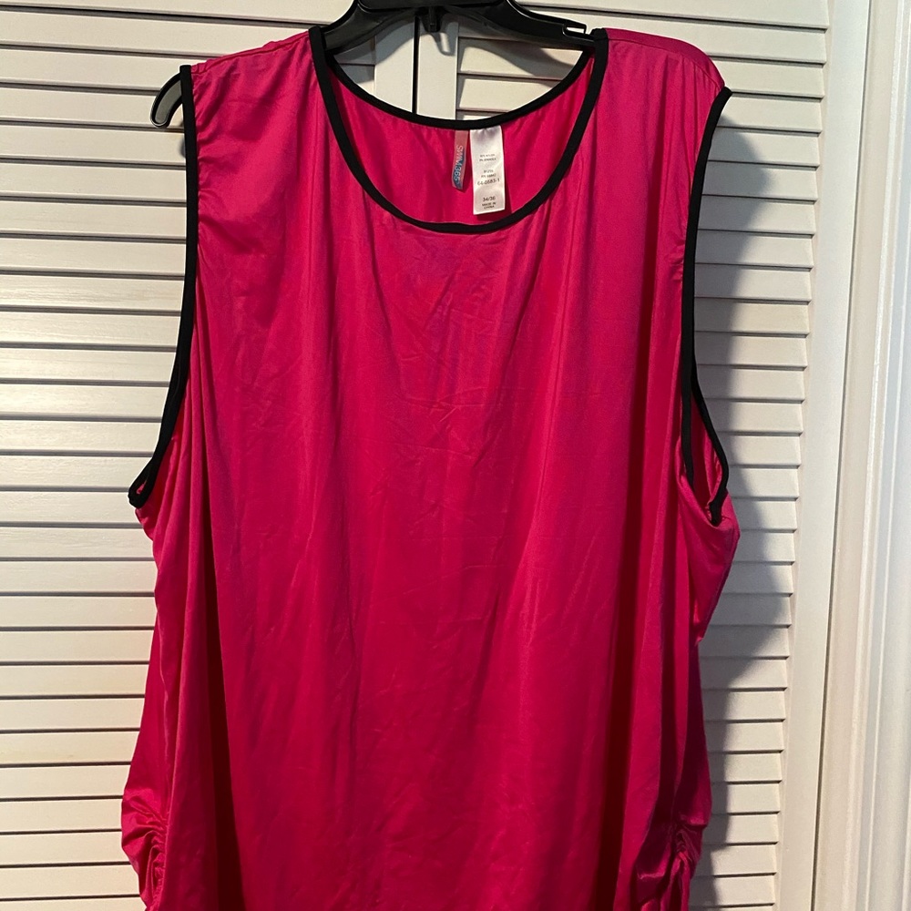 Plus Size Swim Tank Coverup With Side Ties